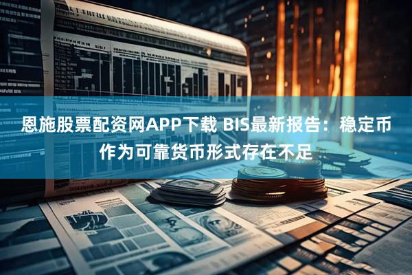 恩施股票配资网APP下载 BIS最新报告：稳定币作为可靠货币形式存在不足